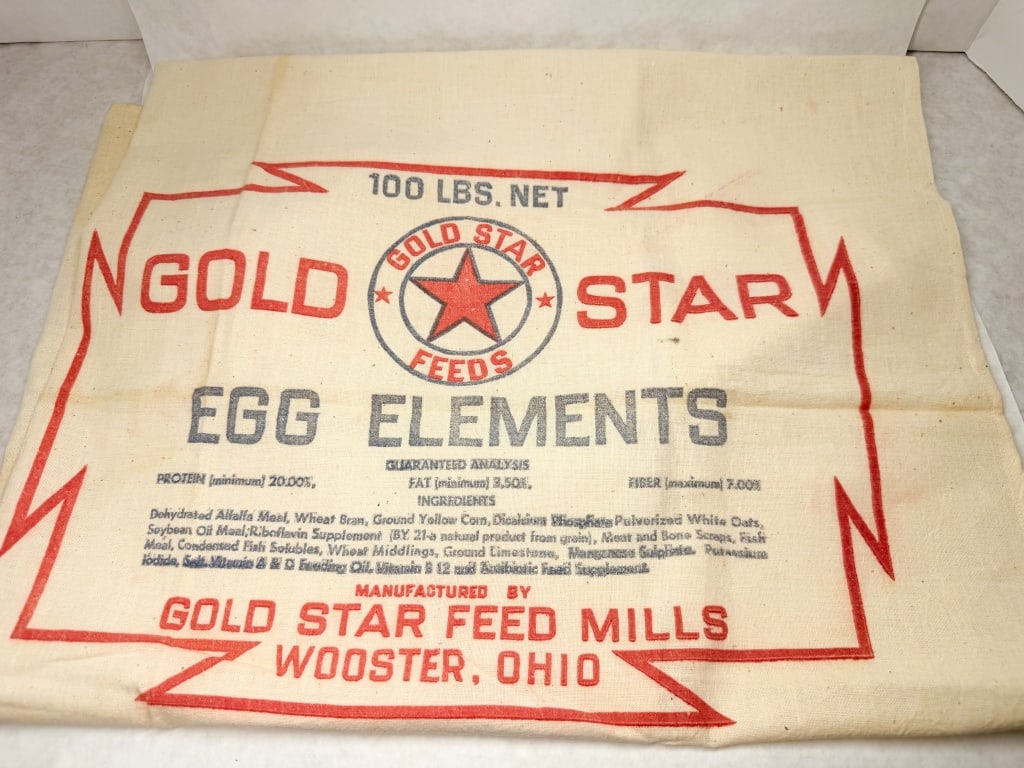 GOLD STAR FEED MILLS COTTON SACK (1 of 2)