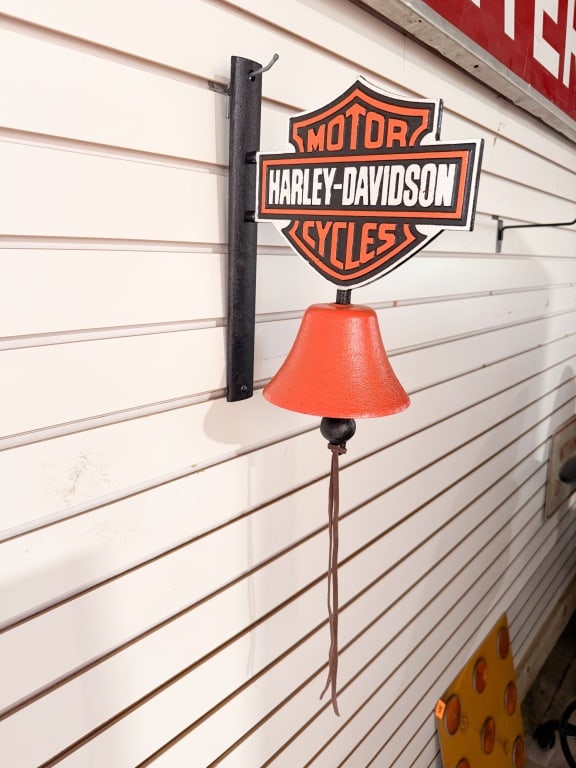 HARLEY-DAVIDSON CAST IRON WALL BELL (1 of 4)