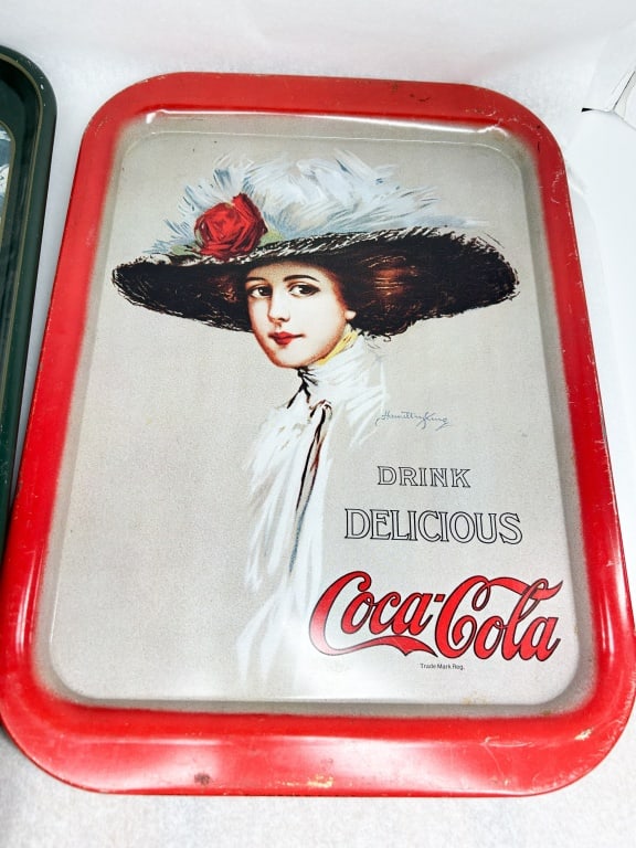 COLLECTION OF LITHOGRAPHED TIN ADVERTISING TRAYS (1 of 7)