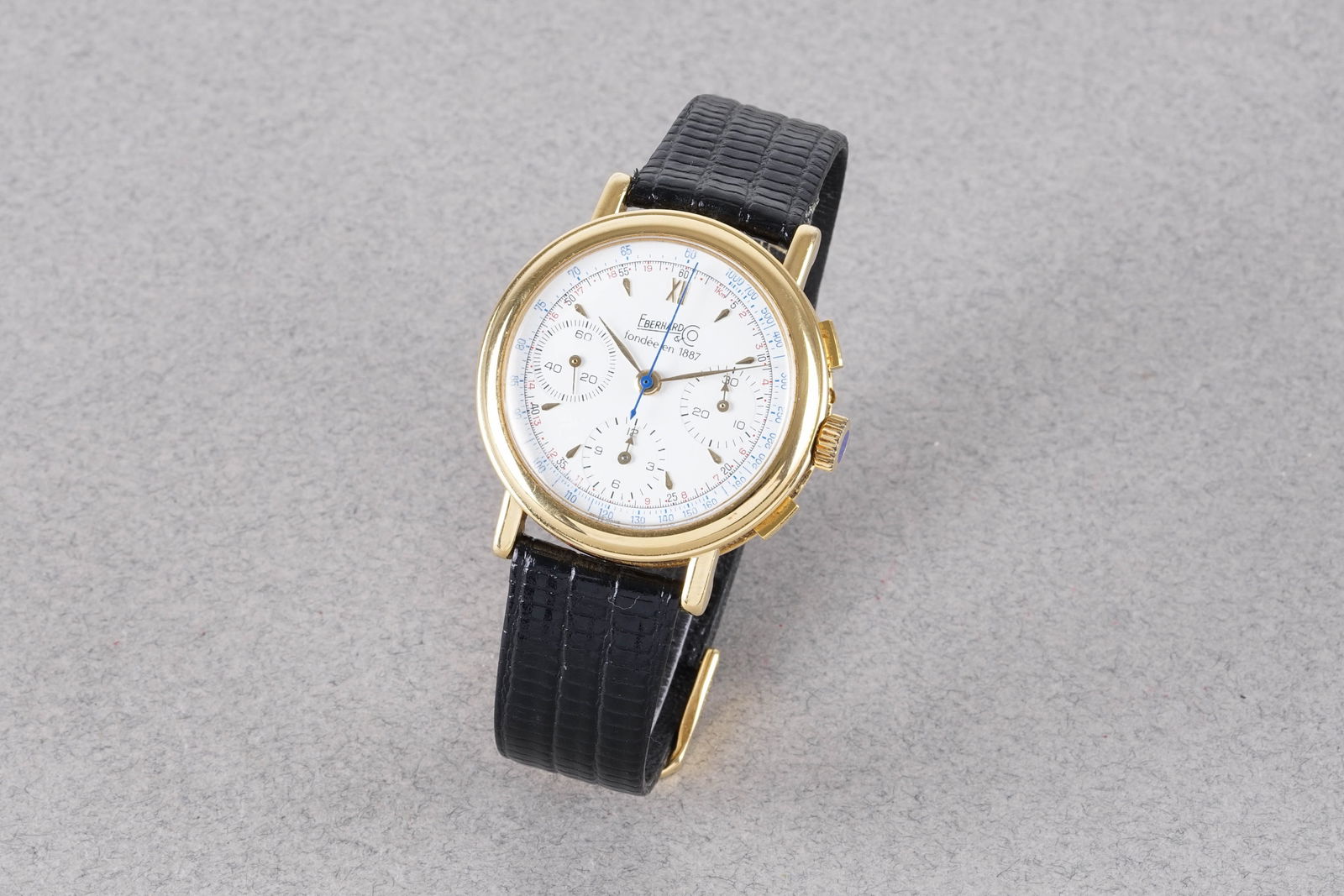 EBERHARD & CO 1887 LTD EDITION GOLD PLATED CHRONOGRAPH (1 of 4)