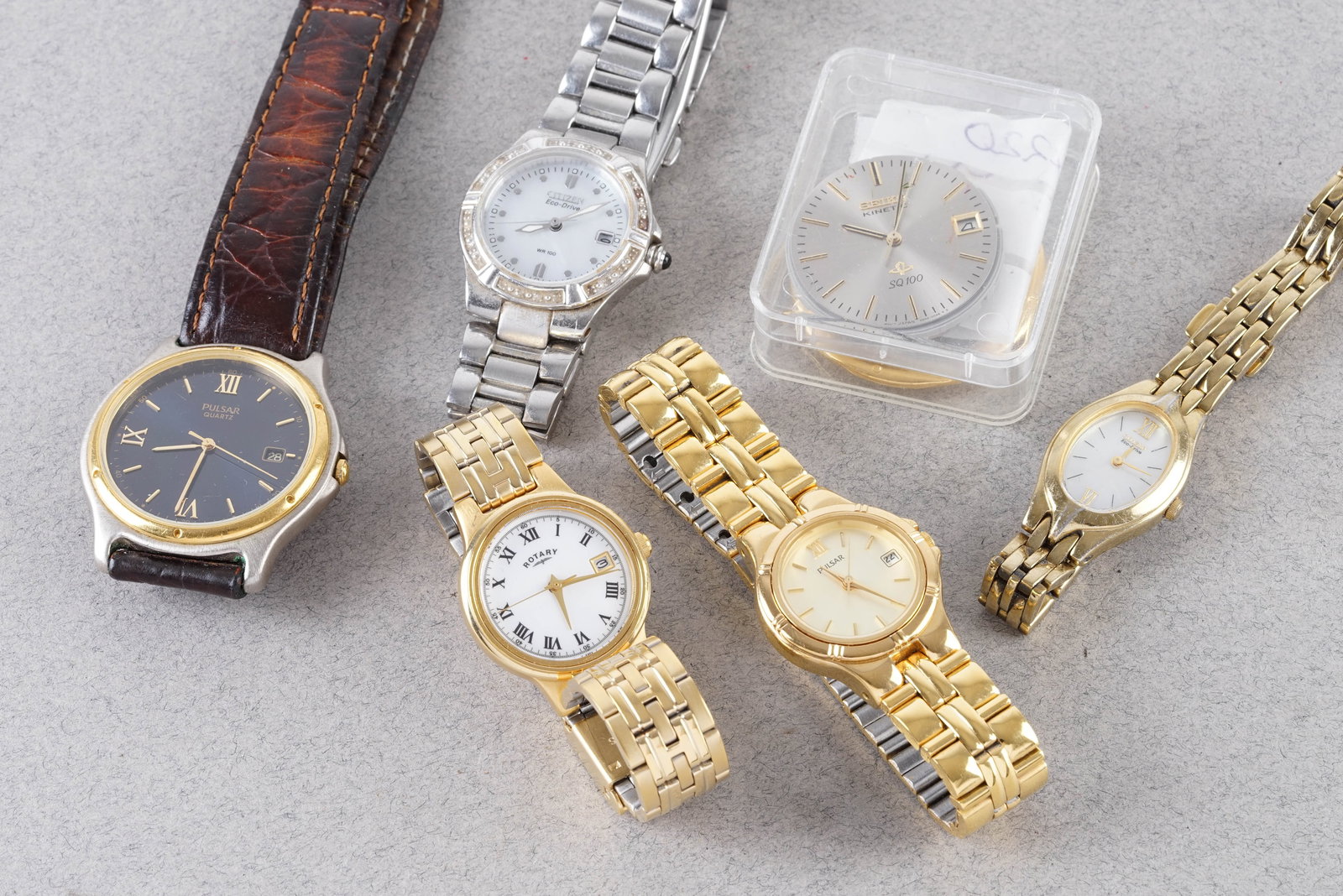 *TO BE SOLD WITHOUT RESERVE* GROUP OF WATCHES INCL. ROTARY SEIKO CITIZEN: *TO BE SOLD WIHTOUT RESERVE* GROUP OF WATCHES INCL. ROTARY SEIKO CITIZEN, all untested sold as not currently running.