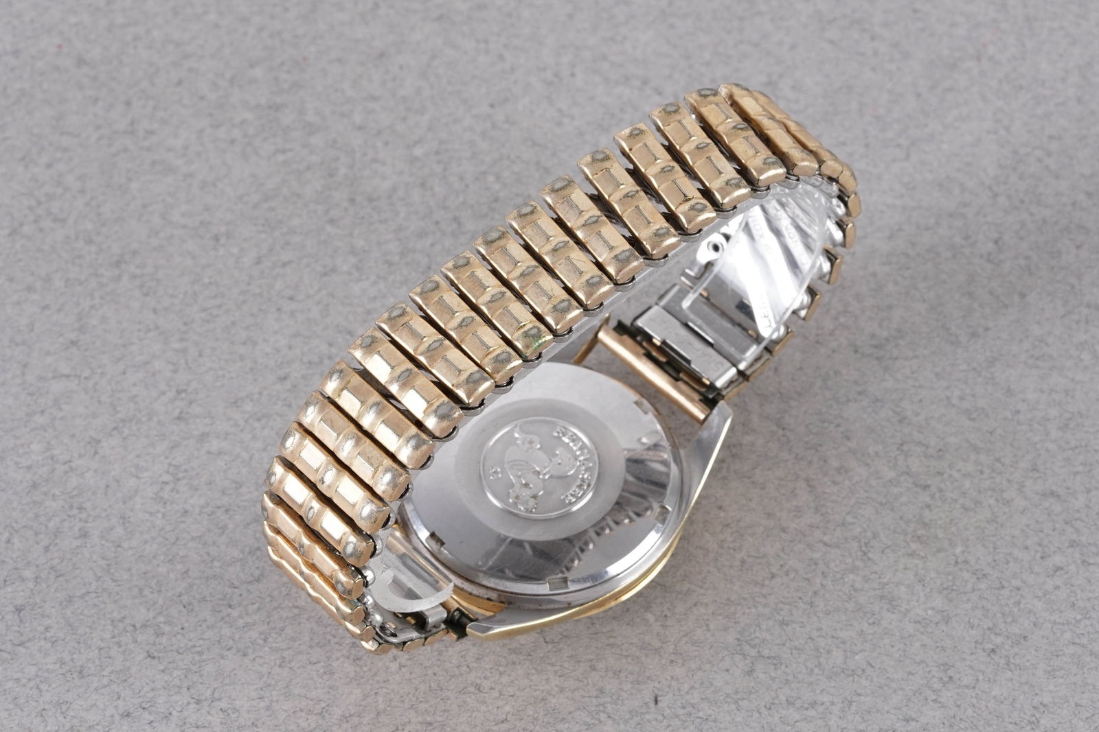 OMEGA SEAMASTER TAPESTRY DIAL GOLD PLATED WRISTWATCH - 3