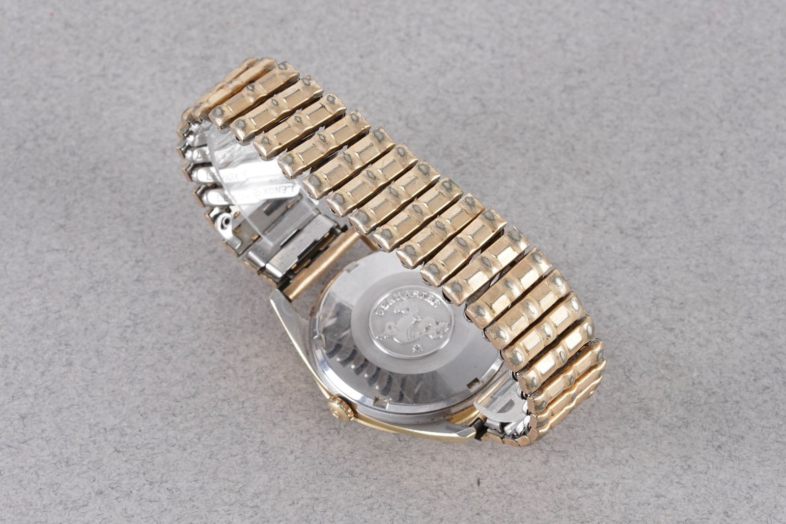 OMEGA SEAMASTER TAPESTRY DIAL GOLD PLATED WRISTWATCH - 4