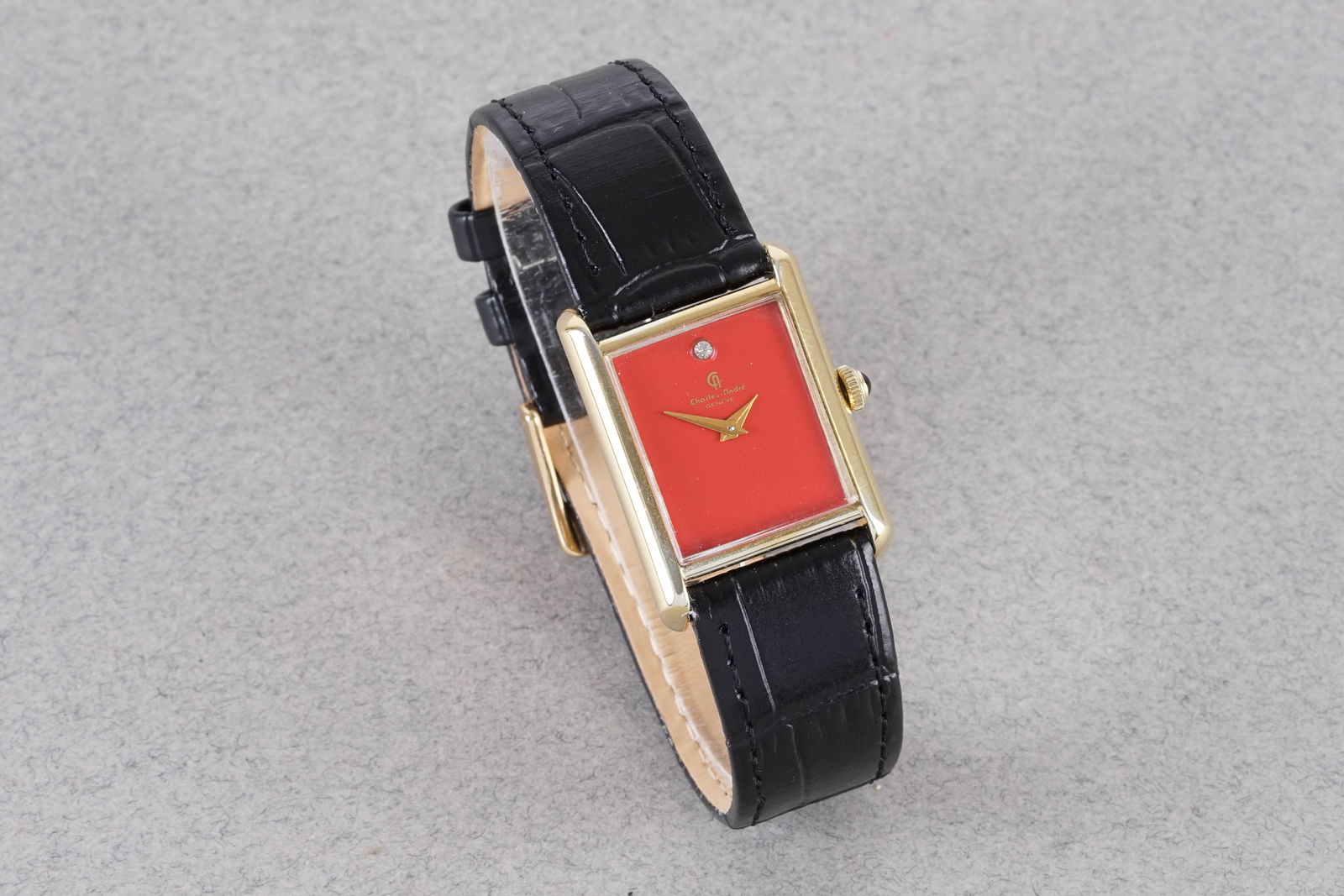 CHARLES ANDRE TANK GENEVE GOLD PLATED WRISTWATCH - 2