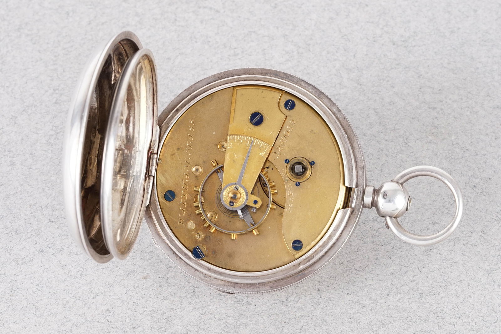 WALTHAM 925 STERLING SILVER POCKET WATCH CIRCA 1879 - 3