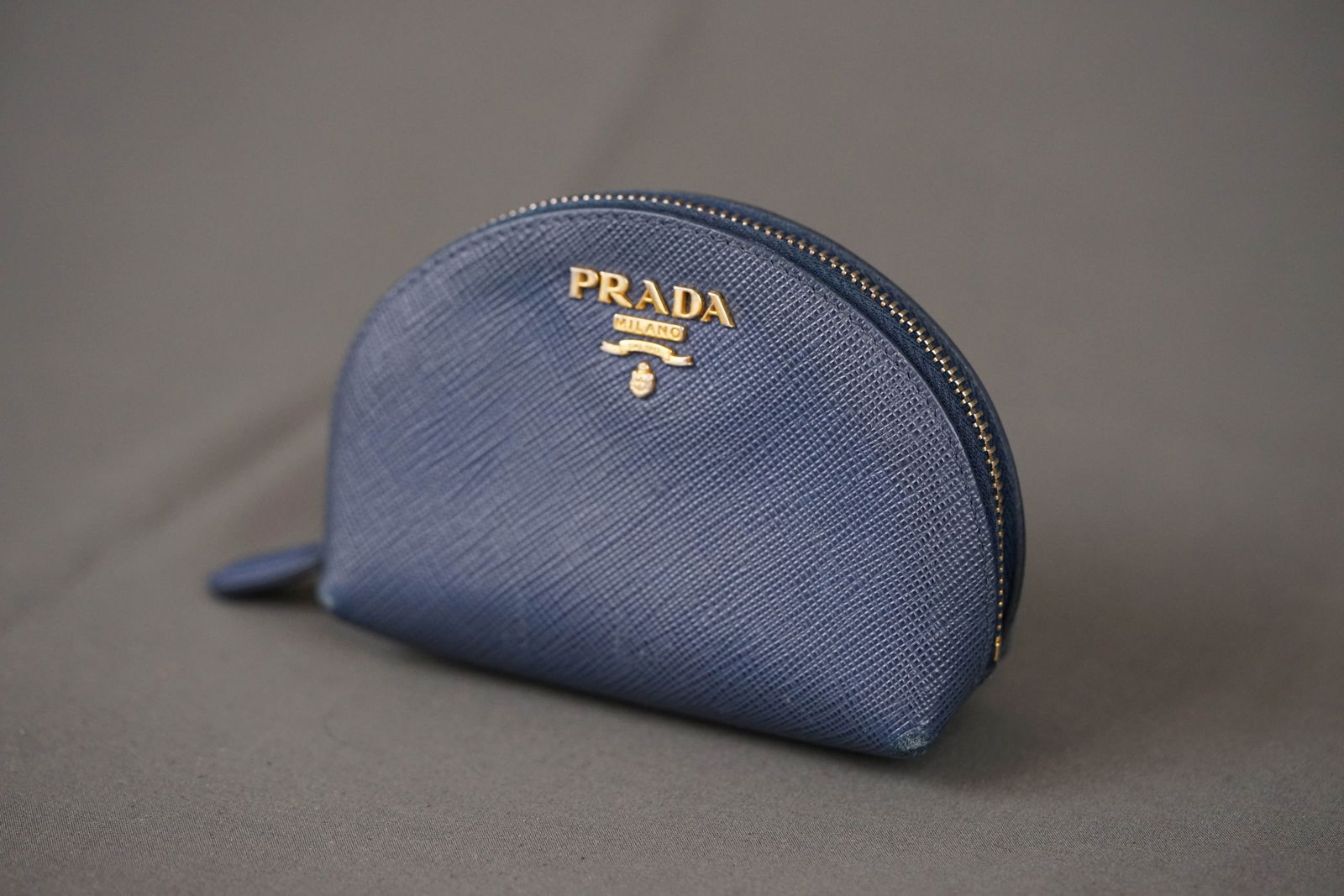 PRADA BLUE LEATHER WALLET COIN PURSE 1MM1404 - 2