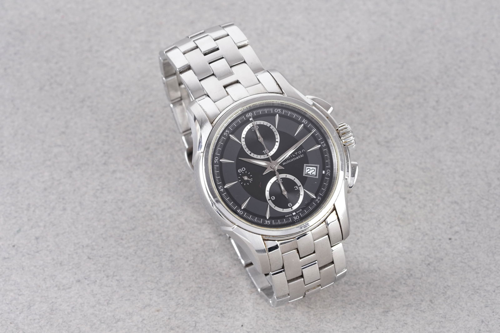 HAMILTON JAZZMASTER AUTOMATIC DATE CHRONOGRAPH W/ BOX REF. H326160 - 3