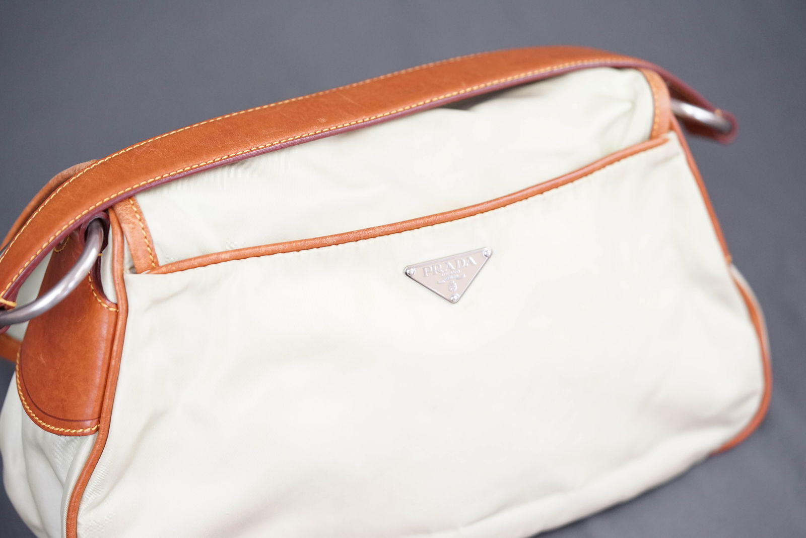 PRADA TWO TONE SHOULDER BAG - 8