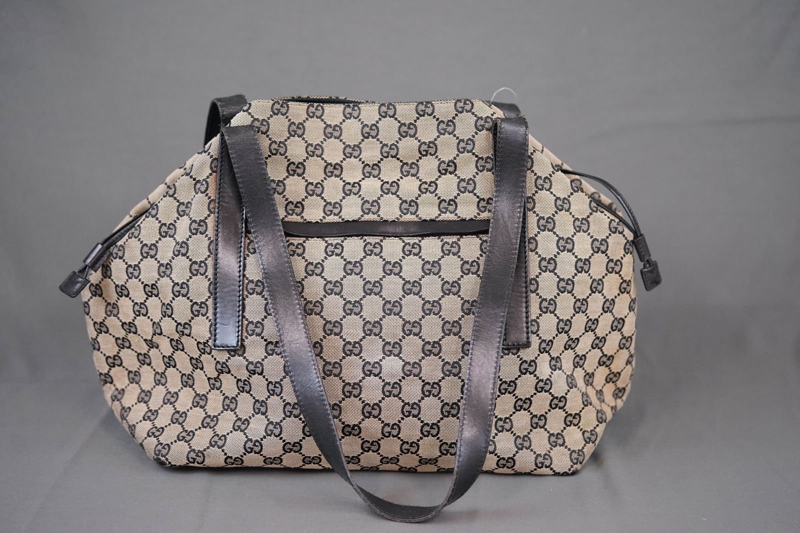 GUCCI GG CANVAS TOTE BAG 1669 BLACK (1 of 13)