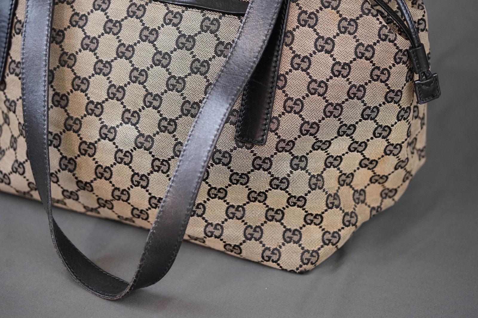 GUCCI GG CANVAS TOTE BAG 1669 BLACK - 4