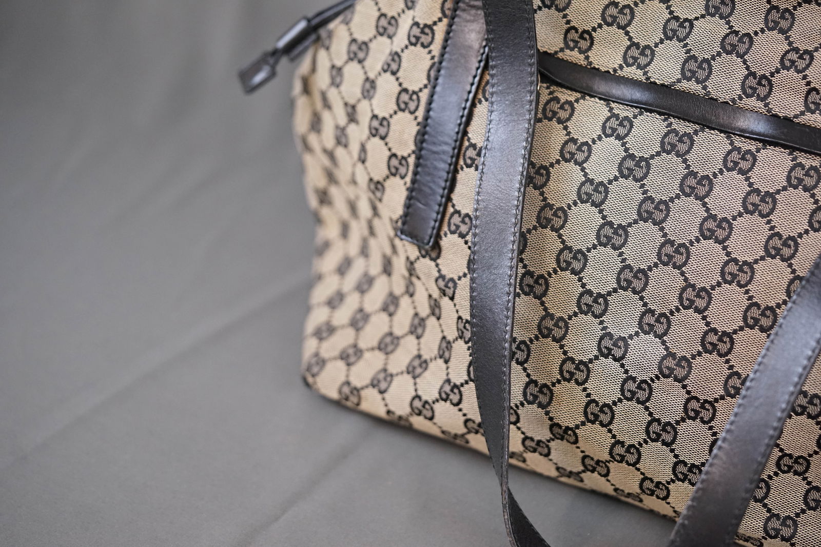 GUCCI GG CANVAS TOTE BAG 1669 BLACK - 5