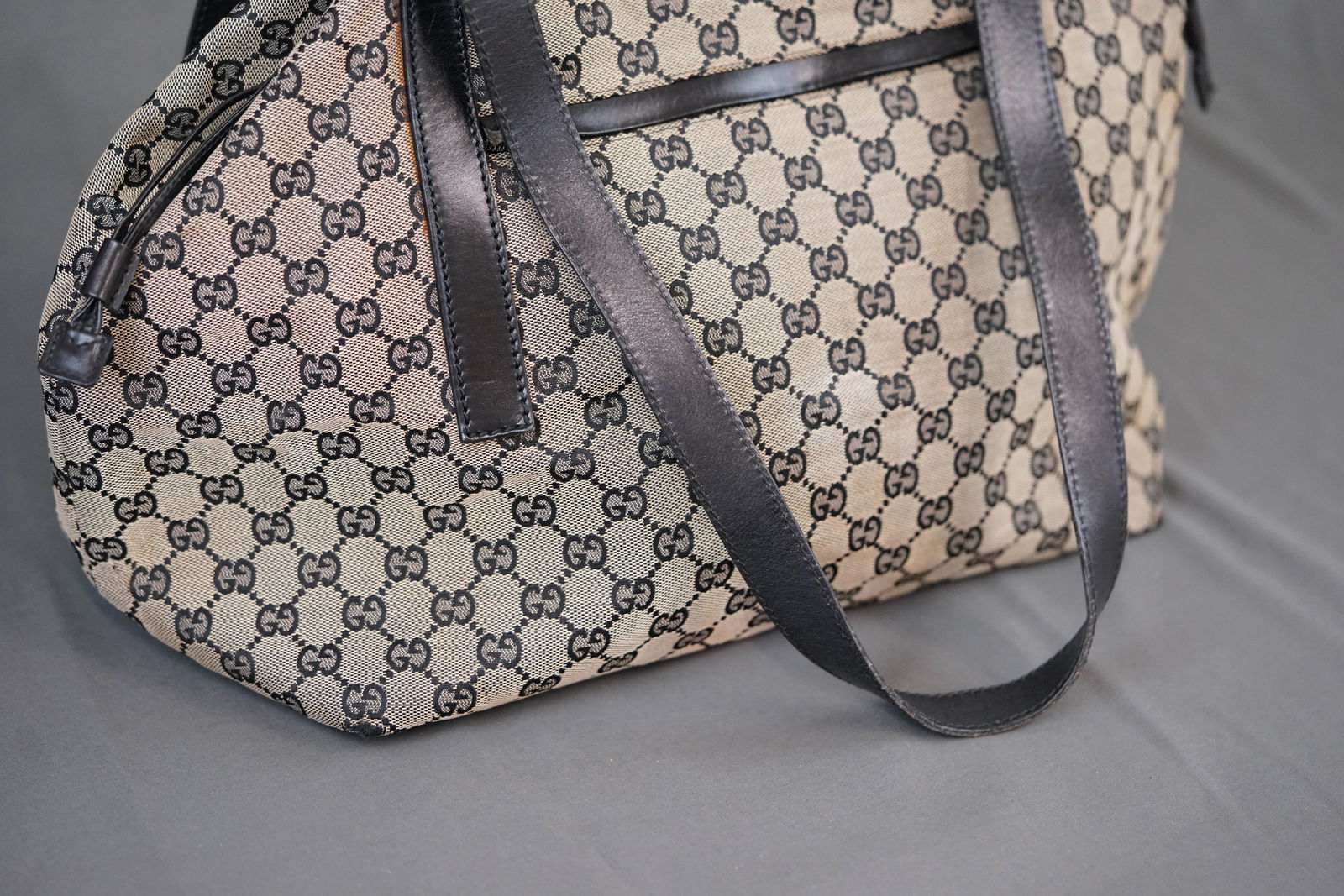 GUCCI GG CANVAS TOTE BAG 1669 BLACK - 7