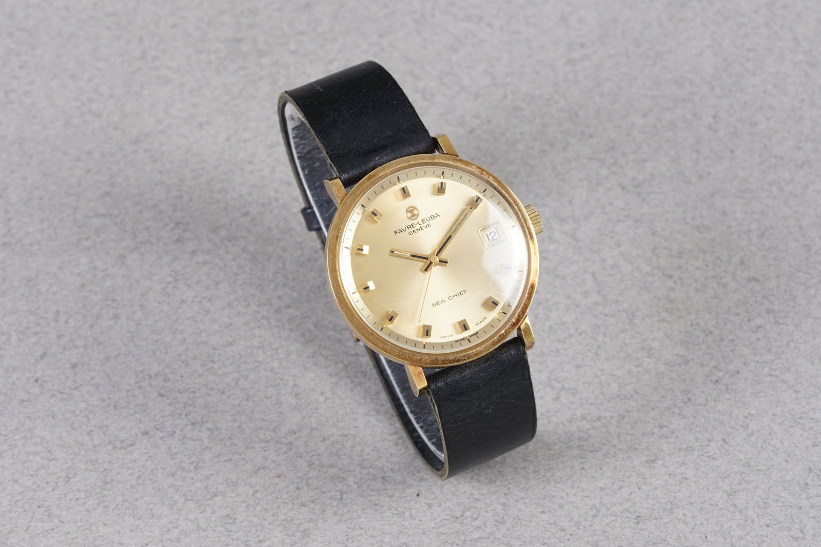 FAVRE LEUBA SEA CHIEF GOLD PLATED W/ GUARANTEE PAPERS - 2