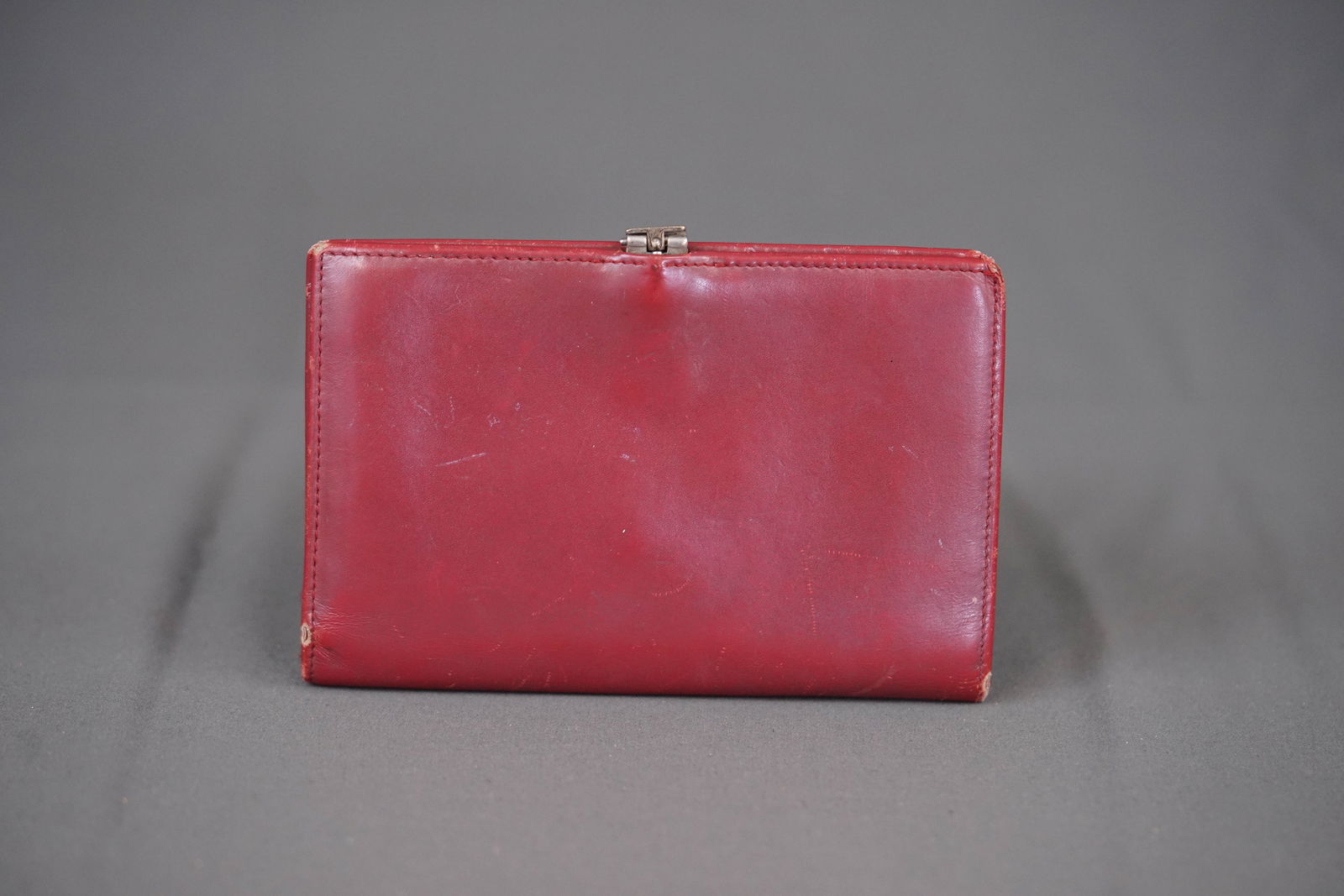 PRADA BORDEAUX LEATHER WALLET - 4