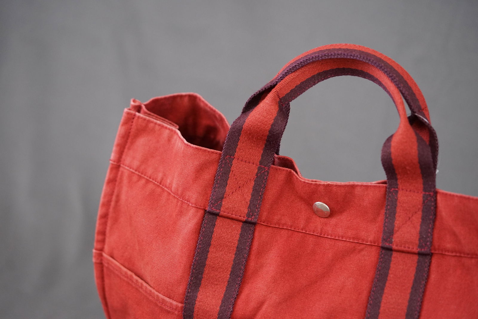 HERMES FURUTO MM TOTE BAG CANVAS RED - 2