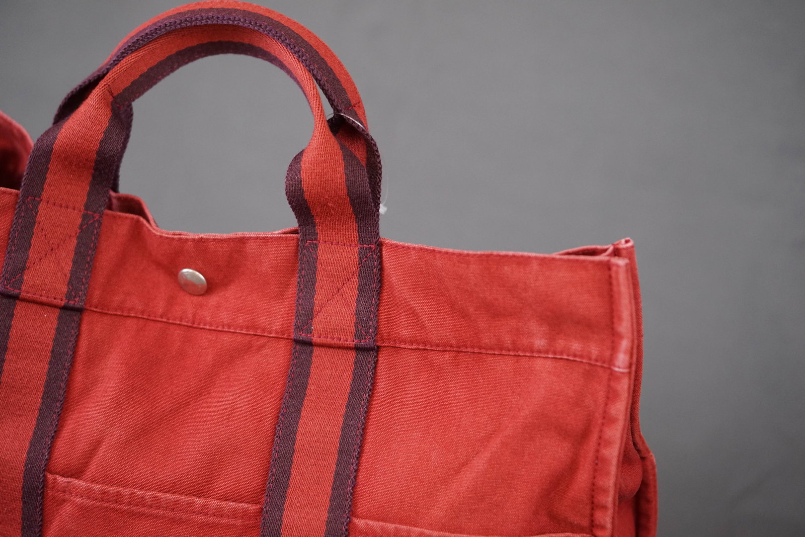 HERMES FURUTO MM TOTE BAG CANVAS RED - 3