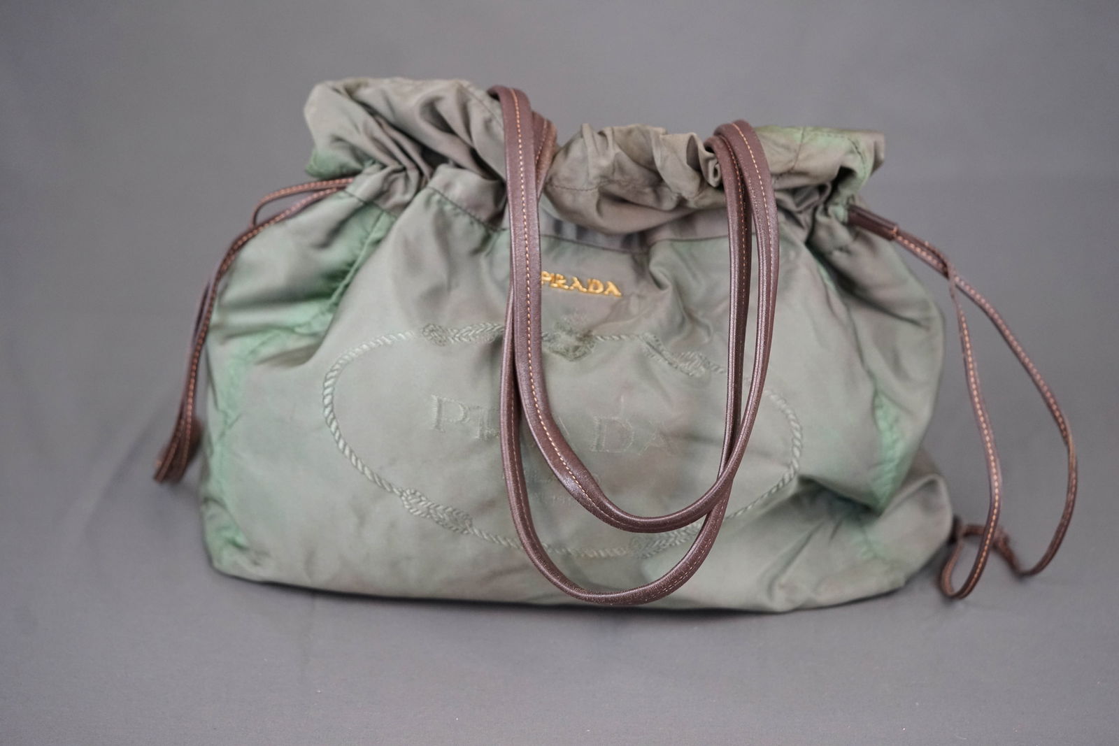 PRADA LARGE NYLON SHOULDER BAG - 5