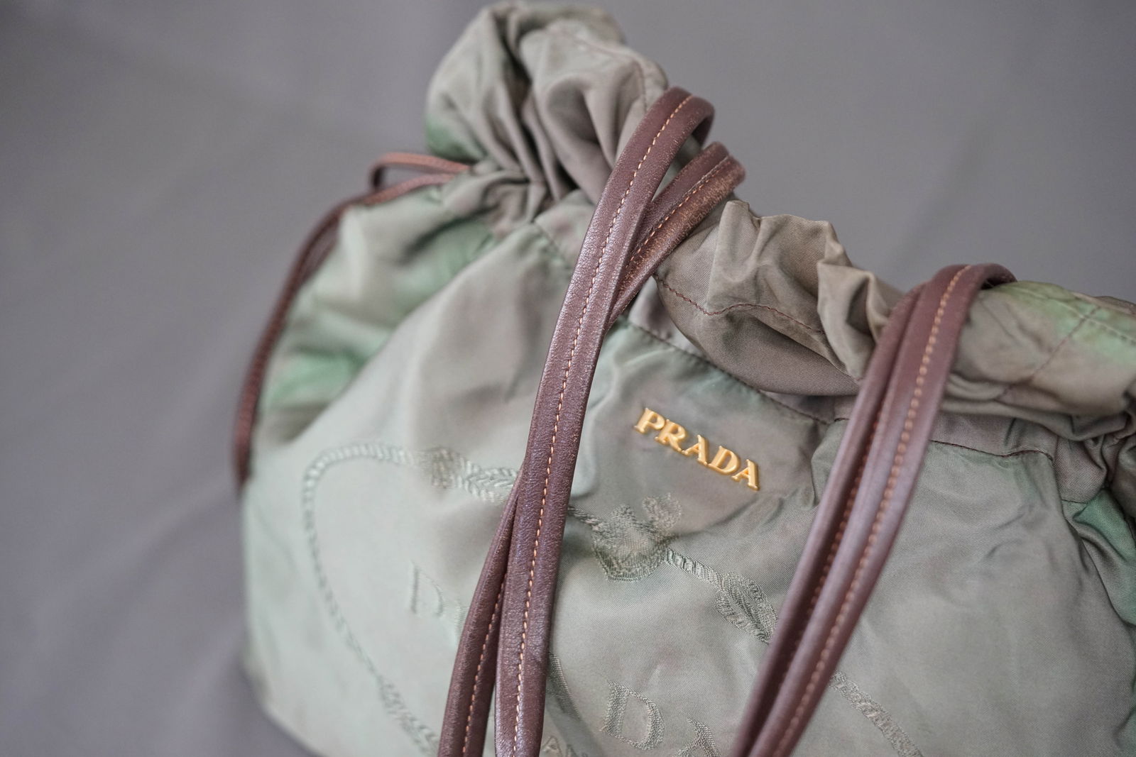 PRADA LARGE NYLON SHOULDER BAG - 6
