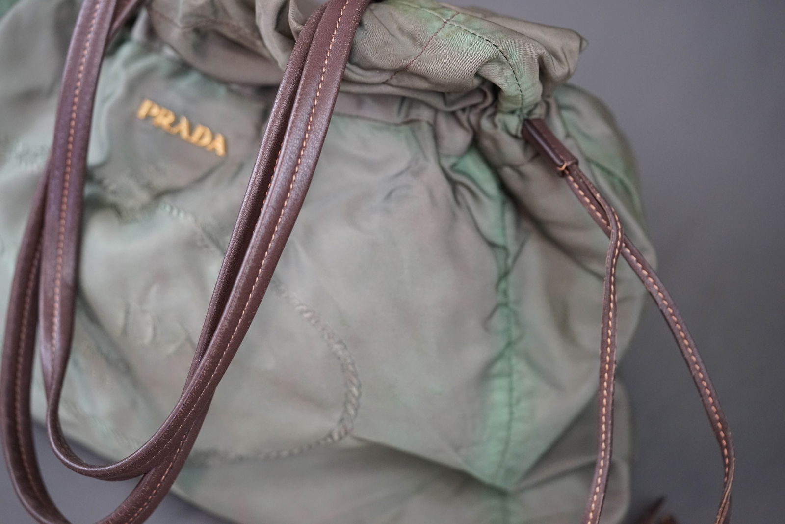 PRADA LARGE NYLON SHOULDER BAG - 7