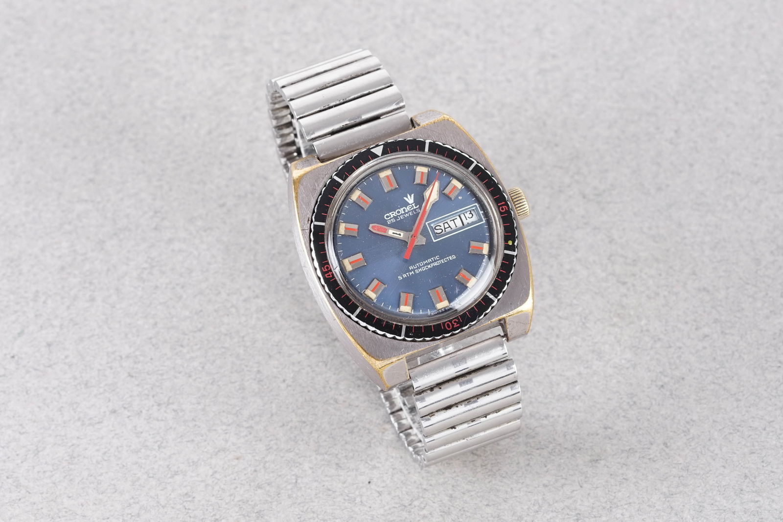 CRONEL DAY DATE SKIN DIVER WRISTWATCH - 2