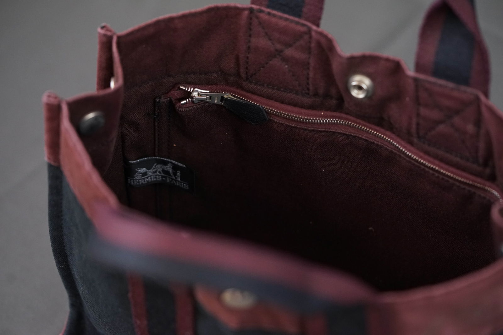 HERMES CANVAS TOTE BAG - 8