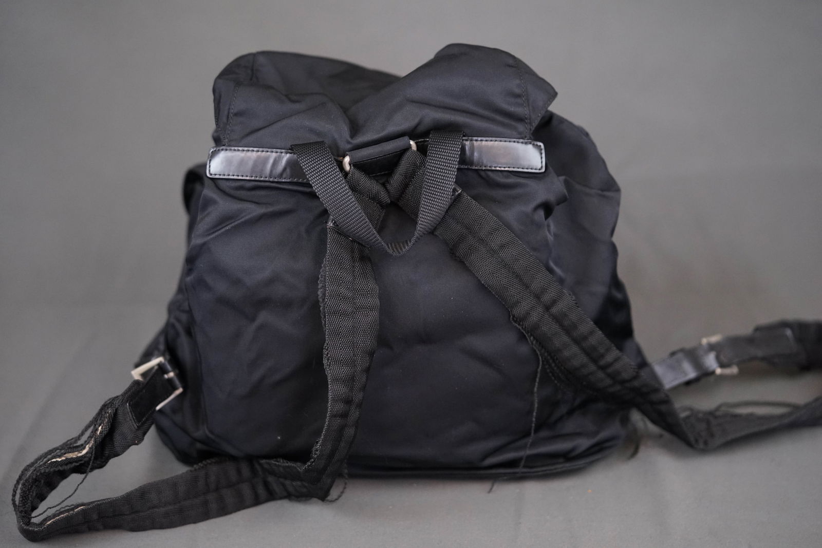PRADA NYLON BLACK BACKPACK - 10