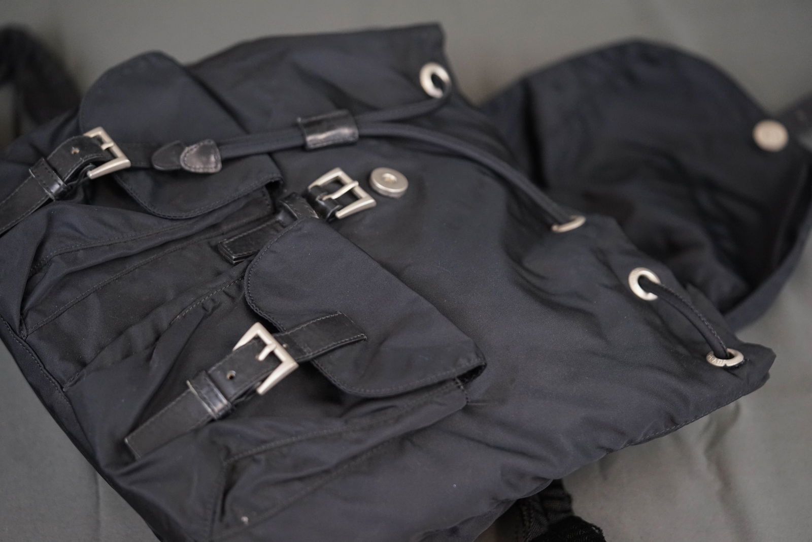 PRADA NYLON BLACK BACKPACK - 13