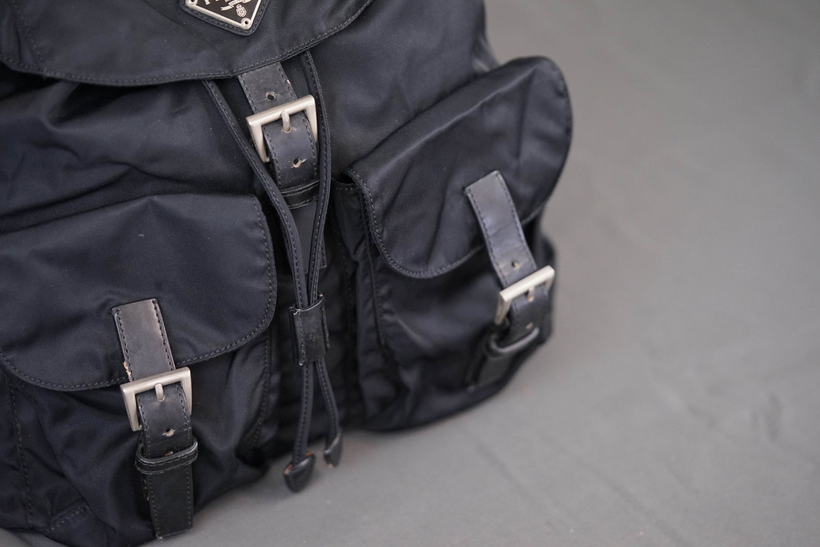 PRADA NYLON BLACK BACKPACK - 5