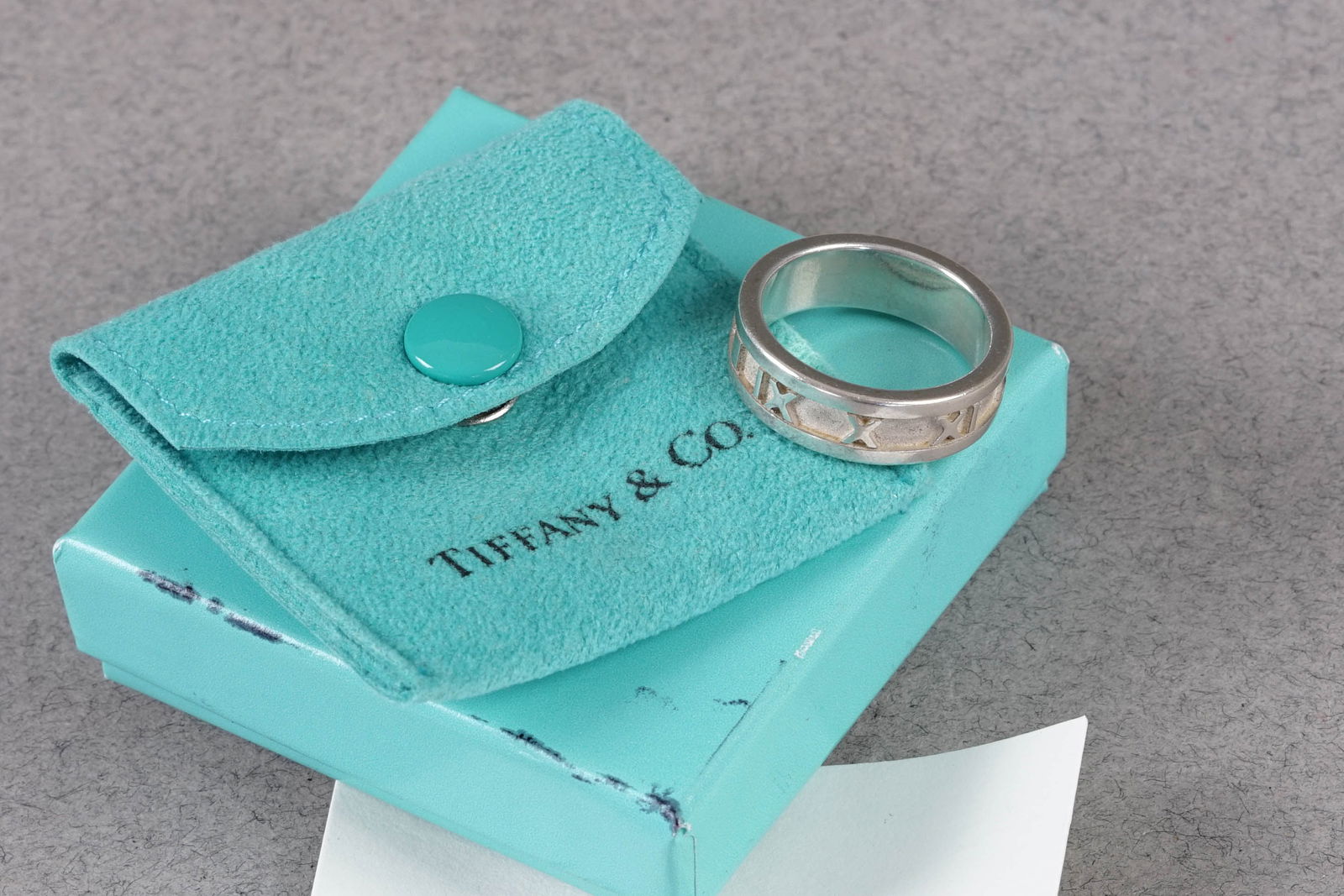 TIFFANY & CO ATLAS RING 925 STERLING SILVER - 2