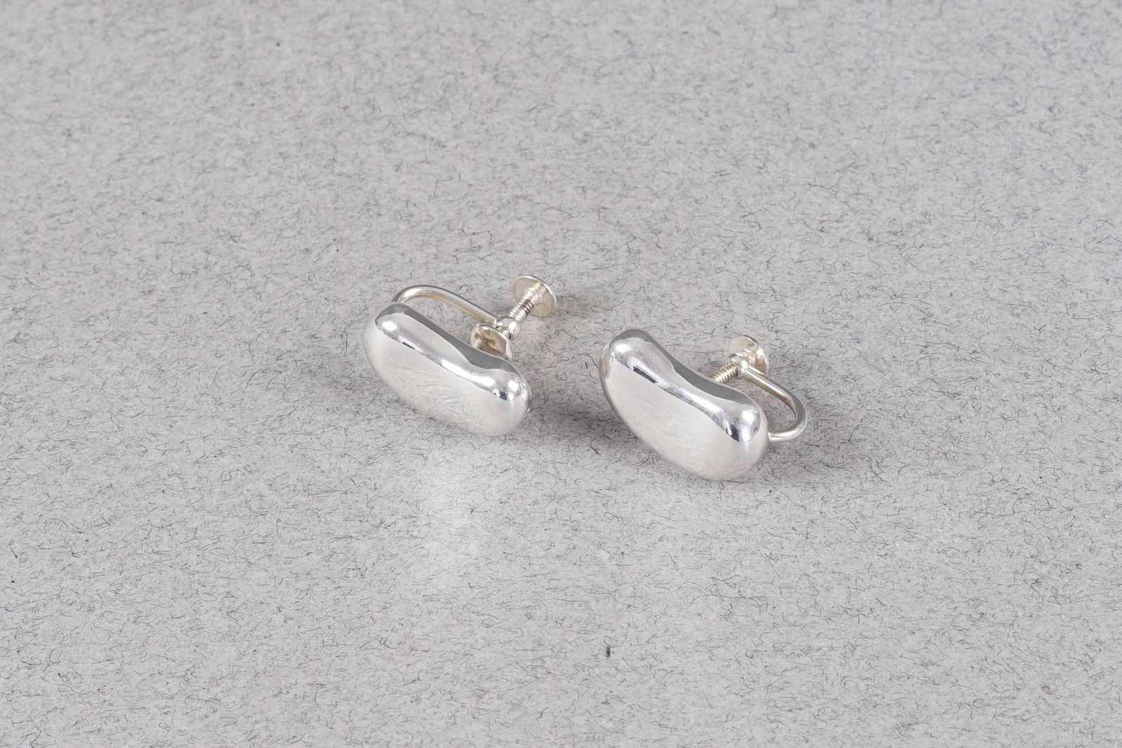 TIFFANY & CO ELSA PERETTI BEAN EARRINGS 925 STERLING SILVER - 2