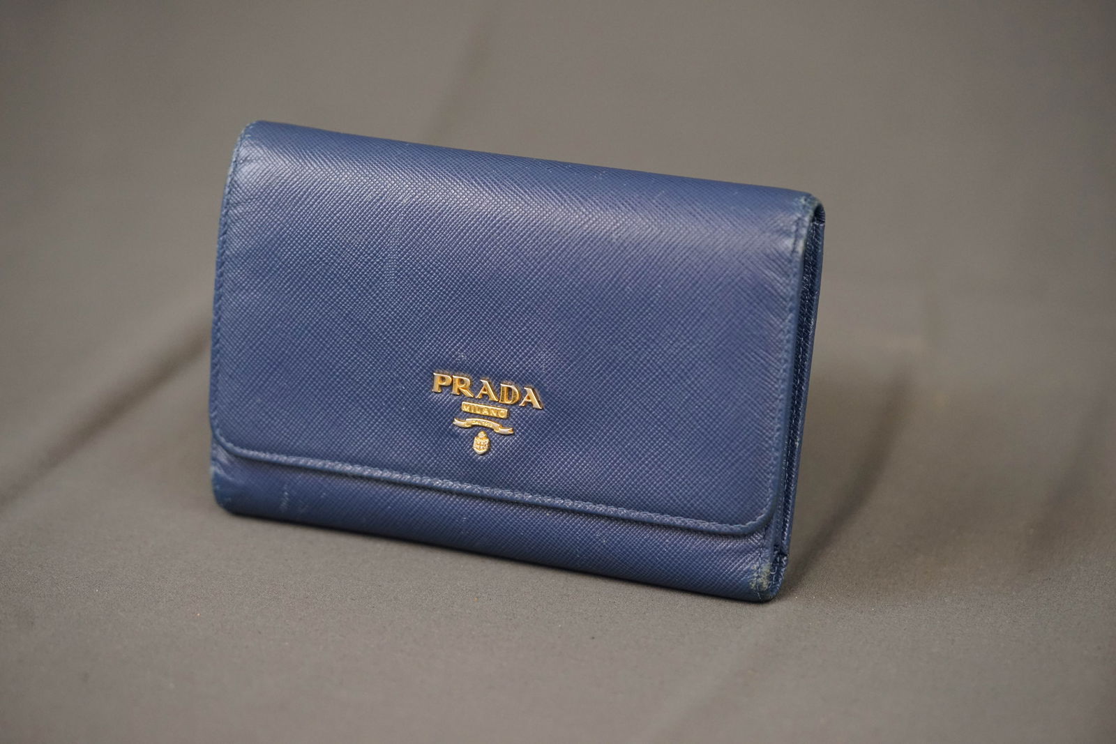 PRADA BLUE LEATHER WALLET COIN PURSE 1MM218 - 2