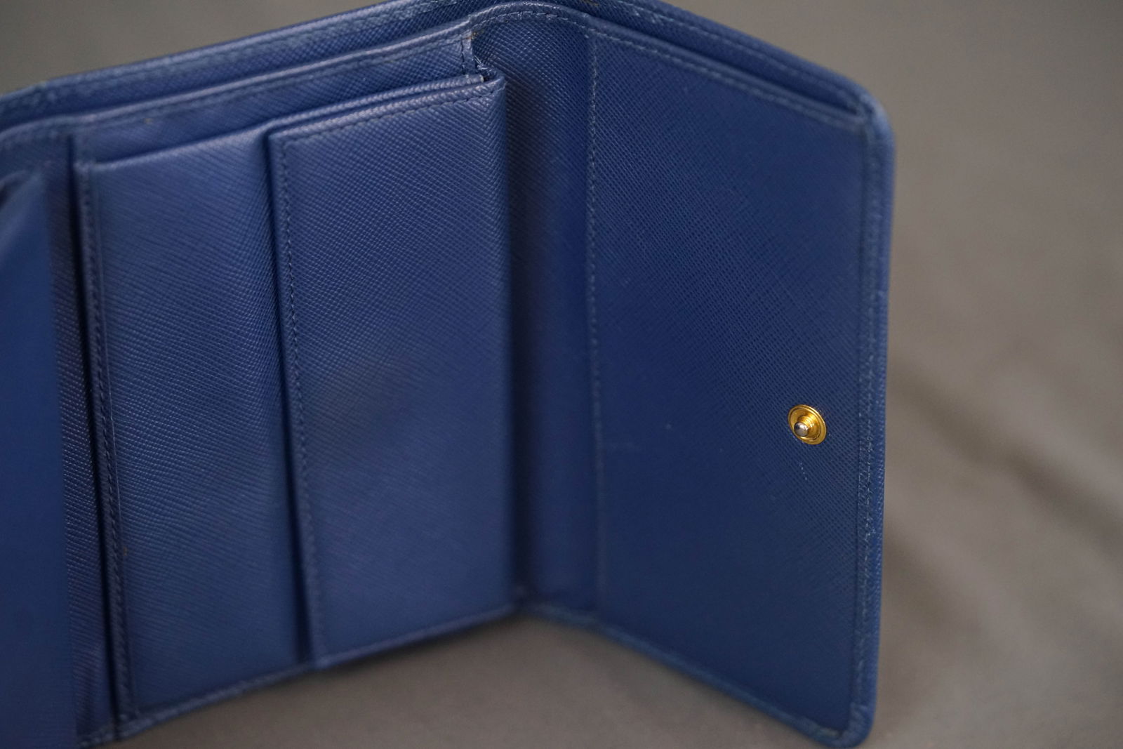PRADA BLUE LEATHER WALLET COIN PURSE 1MM218 - 7