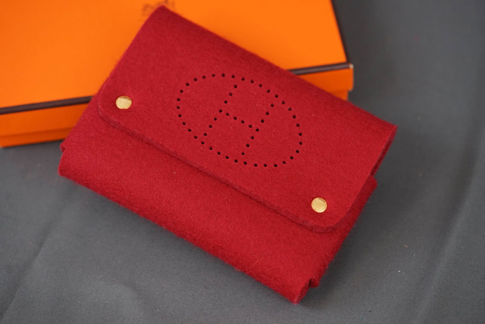 HERMES ETUIS CULT GM FELT POUCH W/ BOX - 2