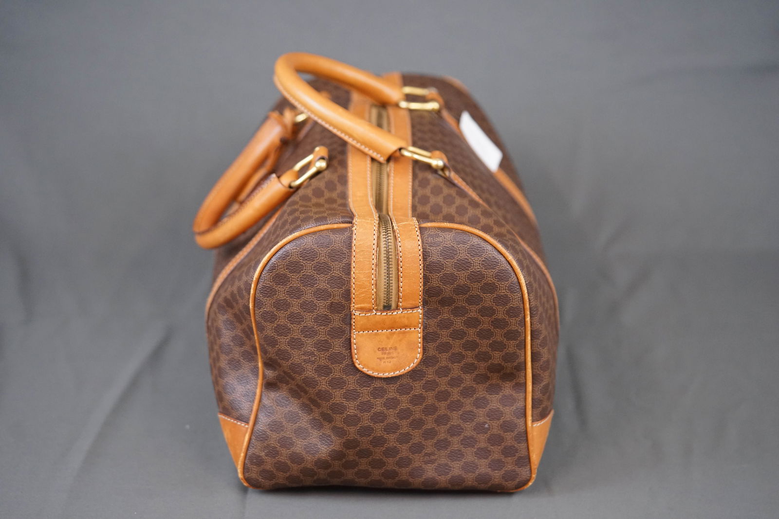CELINE MACADAM BOSTON BAG BROWN - 6