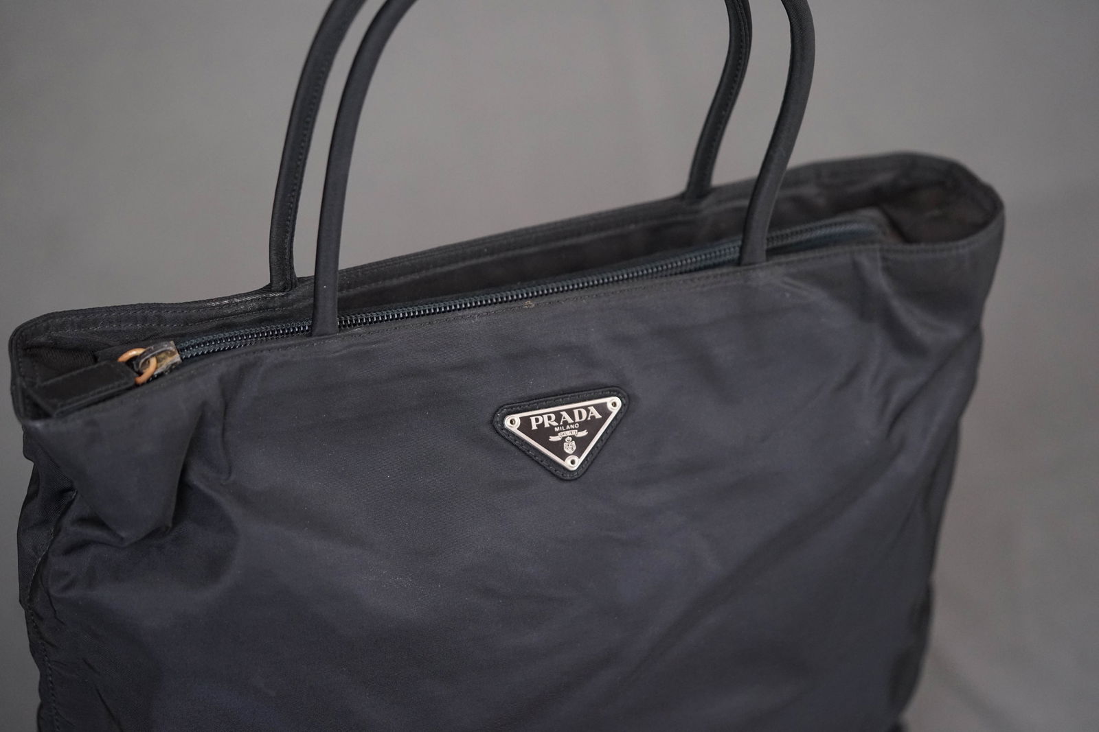 PRADA TESUTO LARGE NYLON TOTE/HANDBAG - 4