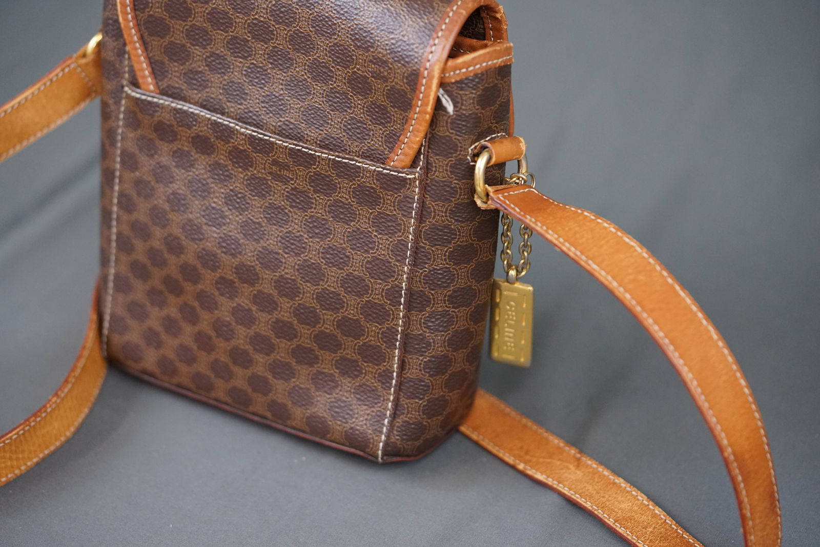 CELINE MACADAM SHOULDER BAG - 6