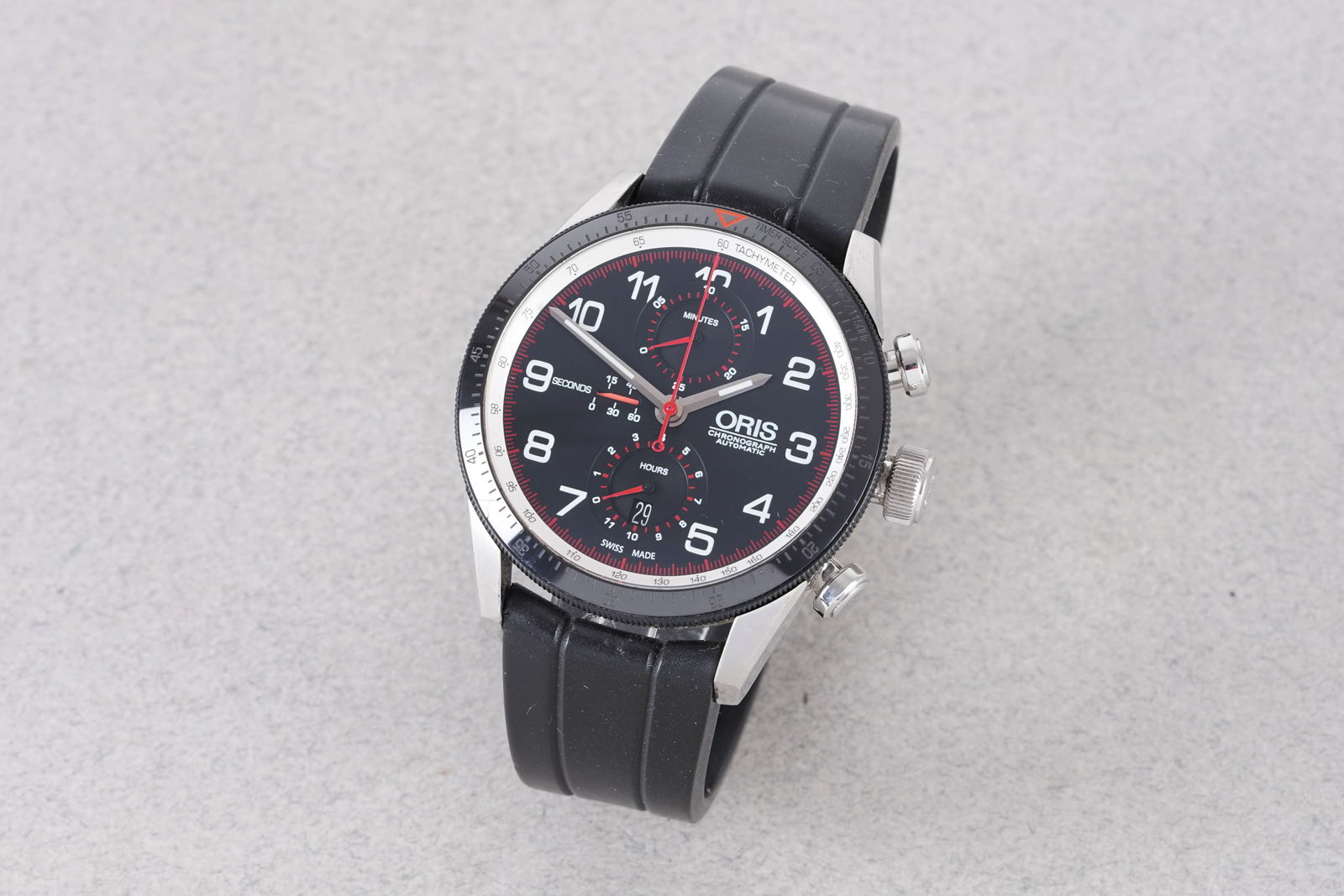 ORIS ARTIX GT AUTOMATIC CHRONOGRAPH W/ BOX & GUARANTEE PAPERS REF. 01.774.7661 CIRCA 2015 - 2