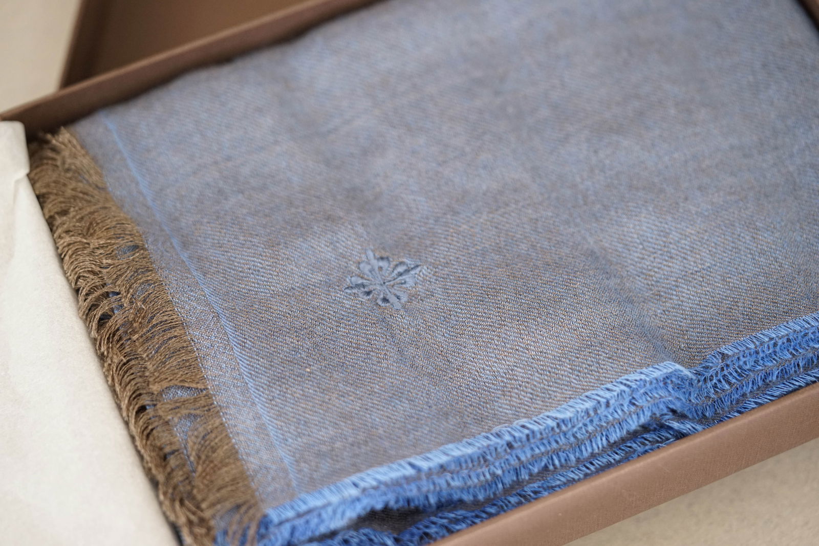 PATEK PHILIPPE CASHMERE & SILK SCARF W/ BOX - 2