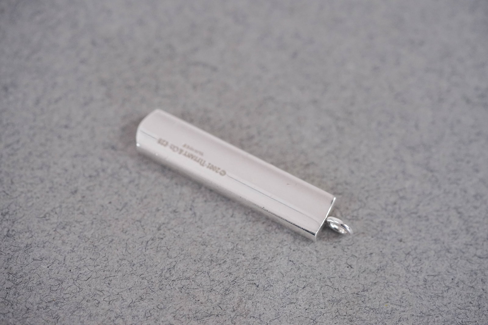 TIFFANY & CO 925 STERLING SILVER BAR PENDANT - 2