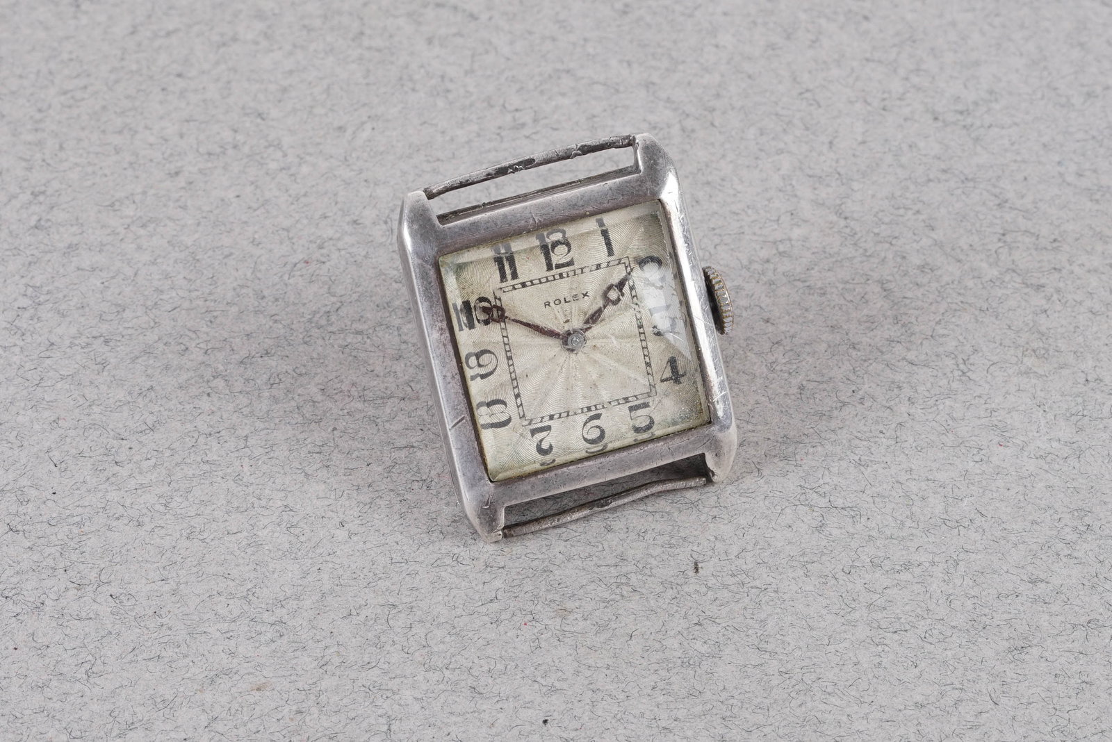 ROLEX 925 STERLING SILVER TANK WRISTWATCH REF. 580 CIRCA 1929 - 2
