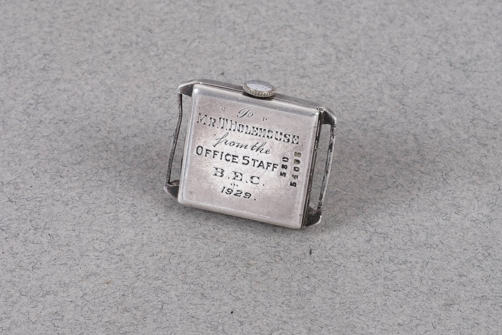 ROLEX 925 STERLING SILVER TANK WRISTWATCH REF. 580 CIRCA 1929 - 3