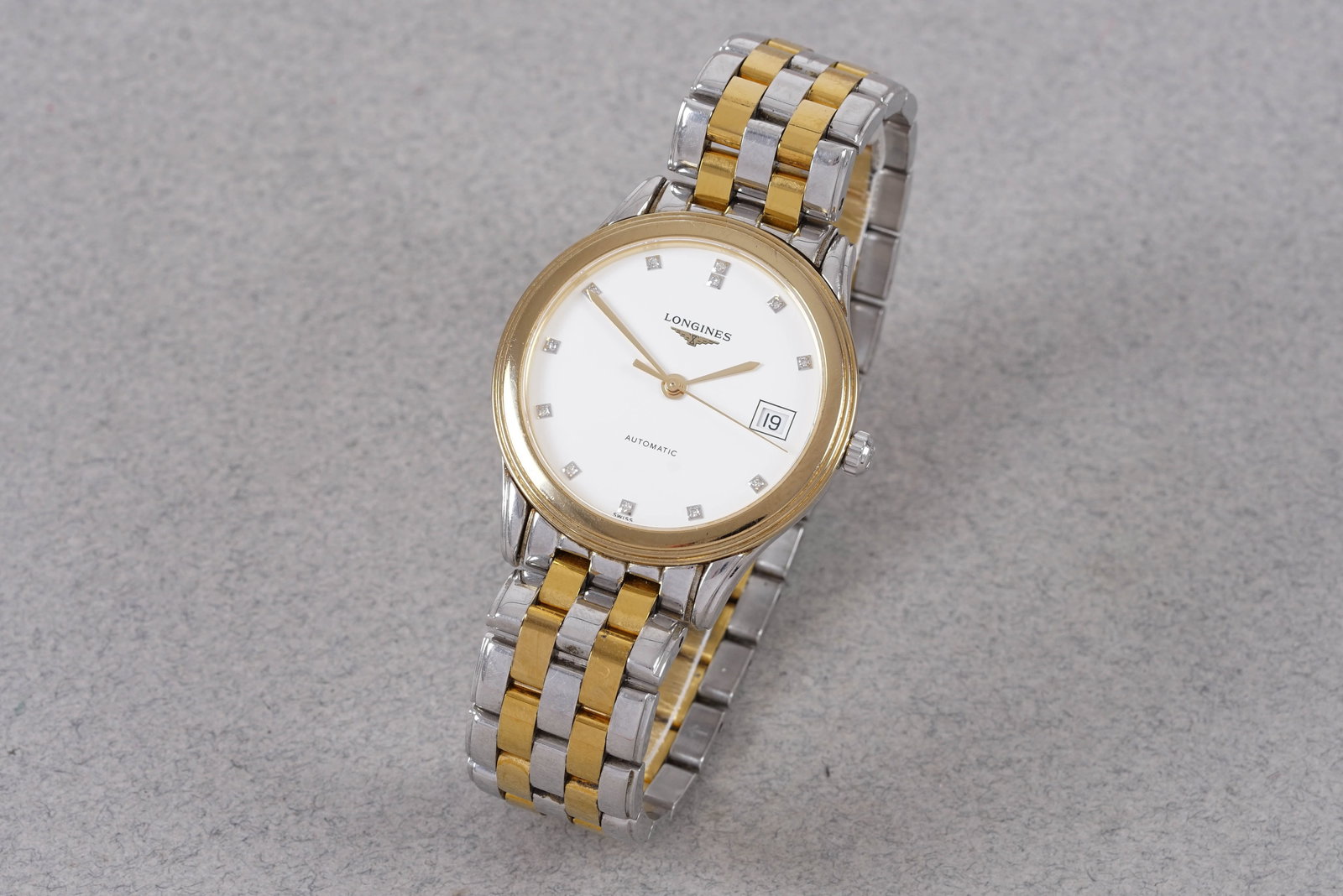 LONGINES DIAMOND AUTOMATIC DATE W/ BOX REF. L4.774.3 - 2