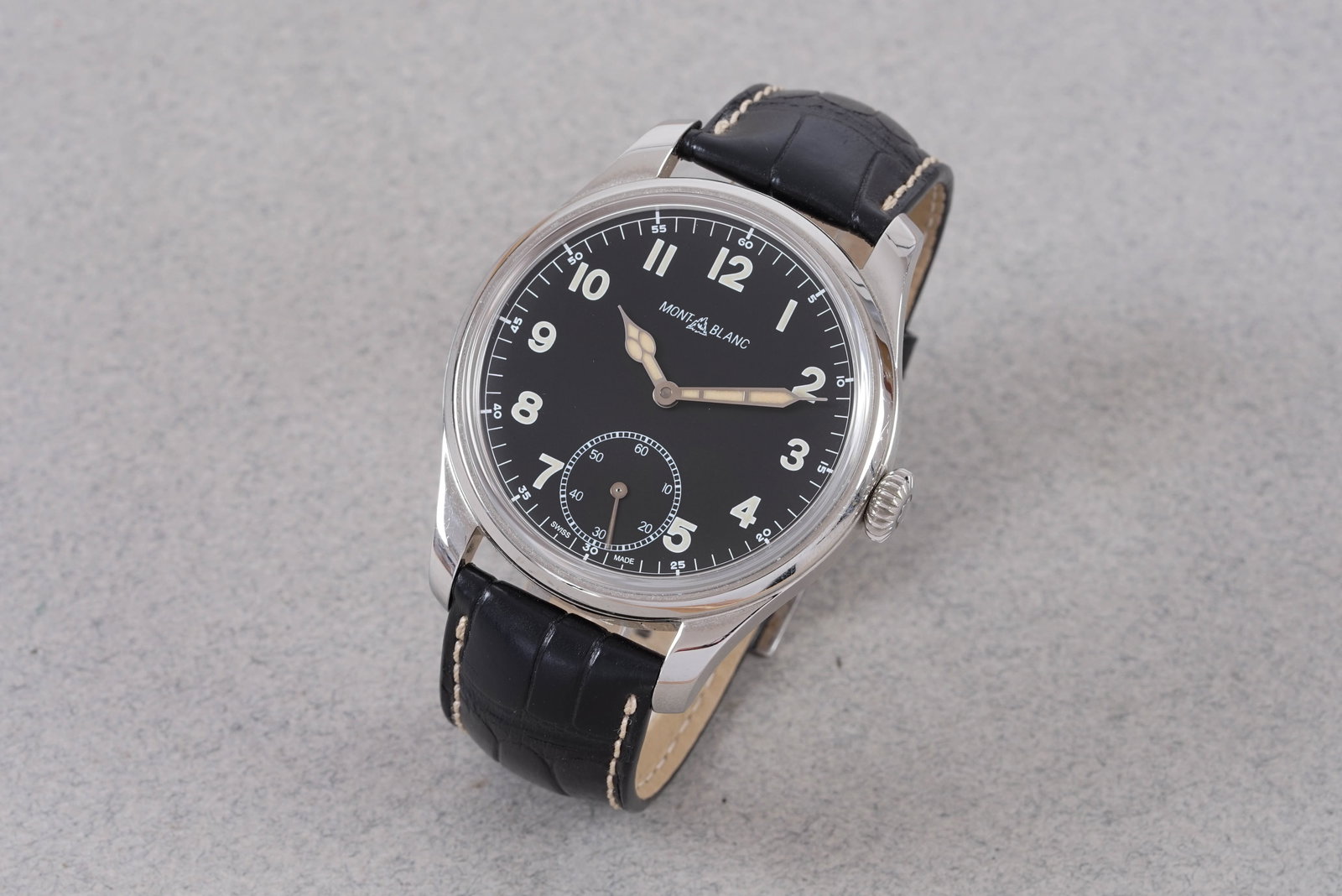 MONT BLANC 1858 AUTOMATIC WRISTWATCH W/ BOX & GUARANTEE PAPERS - 2