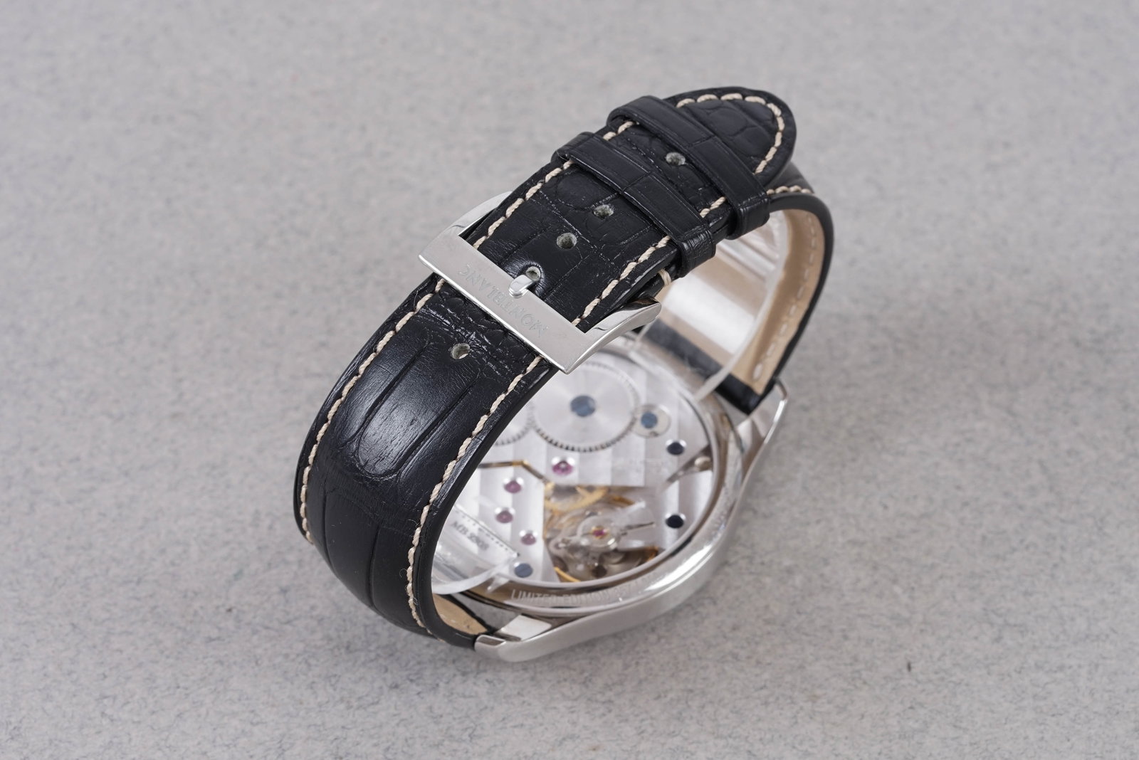 MONT BLANC 1858 AUTOMATIC WRISTWATCH W/ BOX & GUARANTEE PAPERS - 4