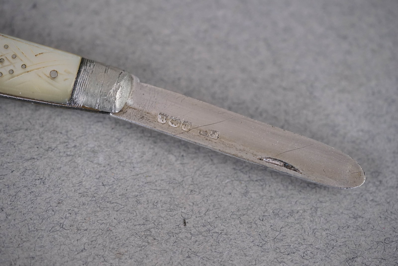 VILLIERS & JACKSON 925 STERLING SILVER PEN KNIFE BIRMINGHAM 1909 - 4