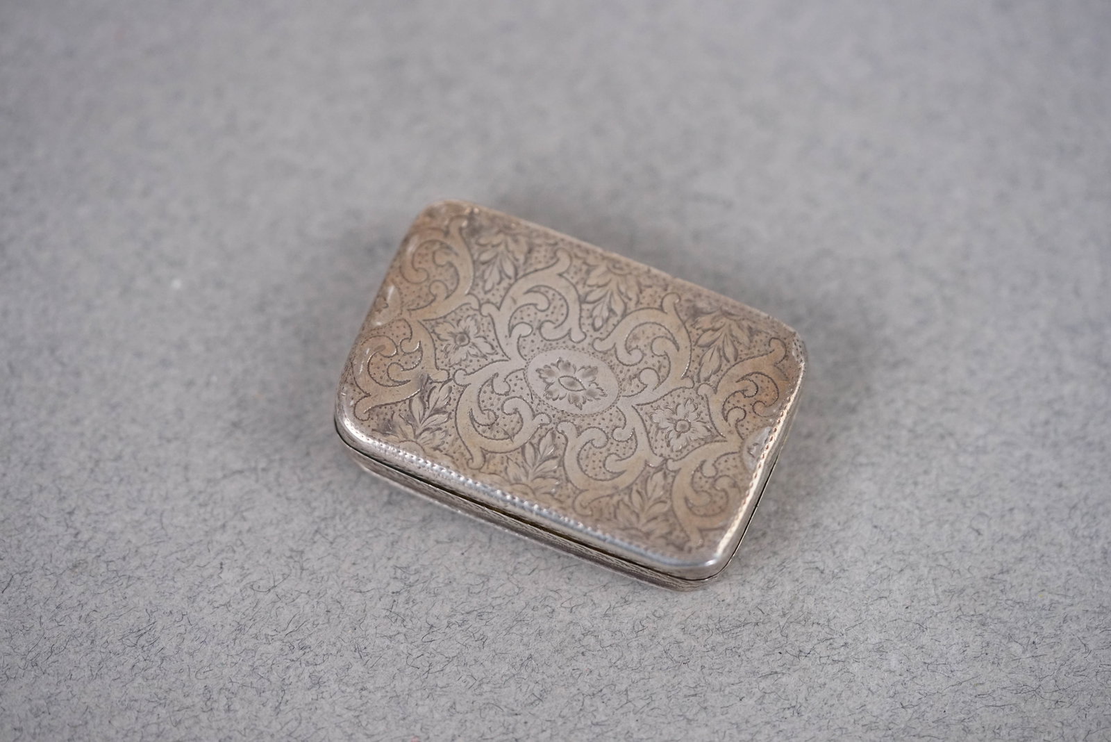 JOHN SHAW VINAIGRETTE BIRMINGHAM 1808 GEORGE III W/ ORIGINAL SPONGE - 2