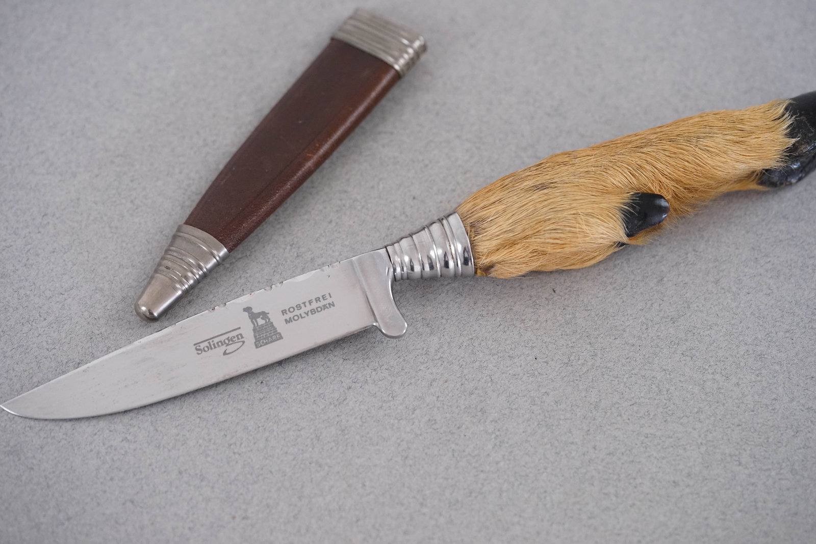 CHARIVARI SILVER COSTUME ORNAMENT W/ SOLINGEN KNIFE CIRCA 1900 - 6