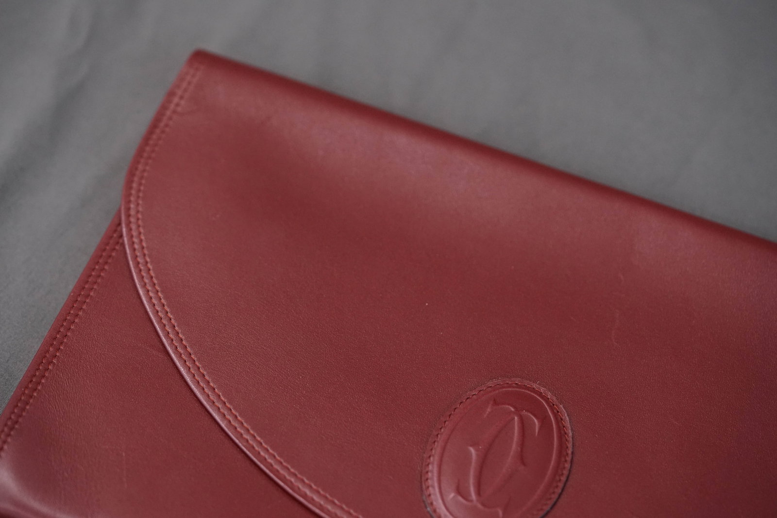 CARTIER RED LEATHER FOLIO DOCUMENT POUCH - 2