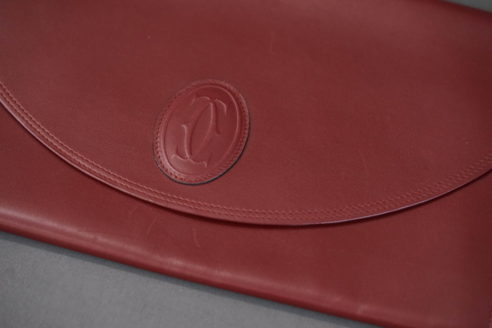 CARTIER RED LEATHER FOLIO DOCUMENT POUCH - 3