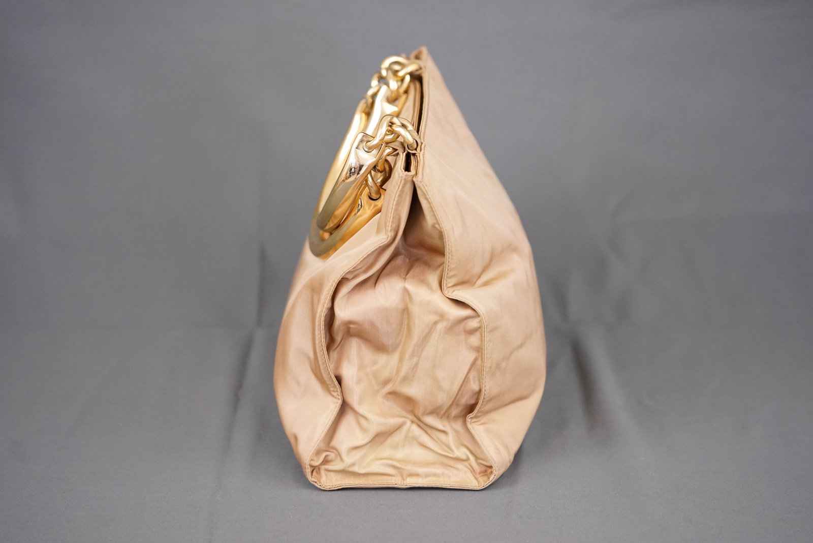 PRADA METAL HANDLE HANDBAG - 7